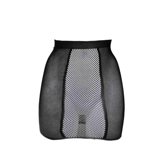 High-waist fishnet skirt - one size - black - obrazek 10