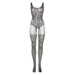 Lace and fishnet bodystocking - one size - obrazek 8