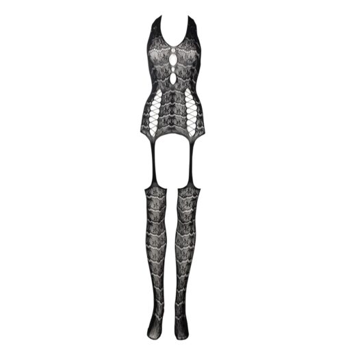 Lace suspender bodystocking - one size - obrazek 8