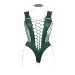 V-neck teddy with opaque panels - queen size - obrazek 6