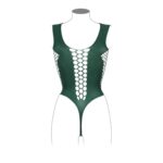 V-neck teddy with opaque panels - one size - obrazek 11