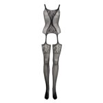 Fishnet and lace bodystocking - one size - obrazek 8