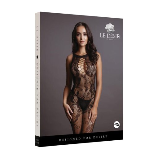 Criss cross neck bodystocking - one size - obrazek 2