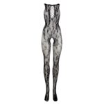 Criss cross neck bodystocking - one size - obrazek 8
