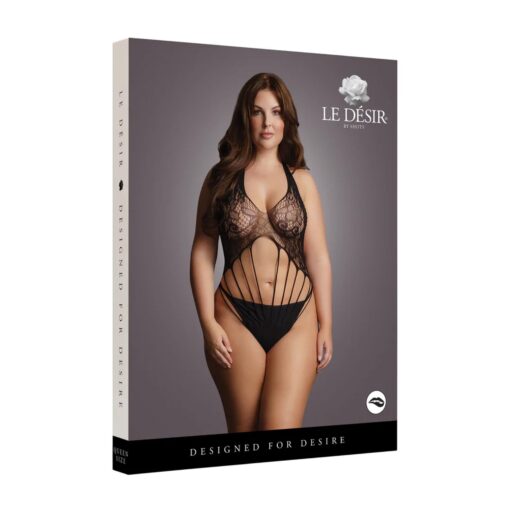 Strappy lace teddy - plus size - obrazek 2