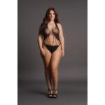 Strappy lace teddy - plus size - obrazek 5