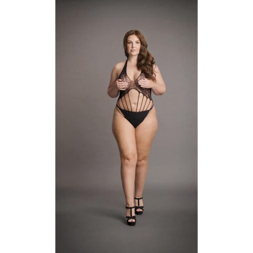 Strappy lace teddy - plus size - obrazek 7