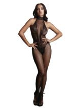 Fishnet and lace bodystocking - one size - obrazek 3