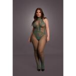 Fishnet and lace bodystocking - queen size - obrazek 5