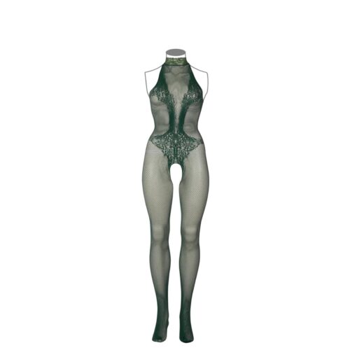 Fishnet and lace bodystocking - queen size - obrazek 7