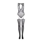 Contrast suspender bodystocking - one size - obrazek 8