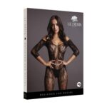 Lace sleeved bodystocking - one size - obrazek 2
