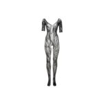 Lace sleeved bodystocking - one size - obrazek 7