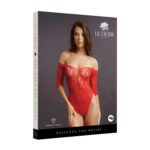 Crotchless rhinestone teddy - one size - obrazek 2