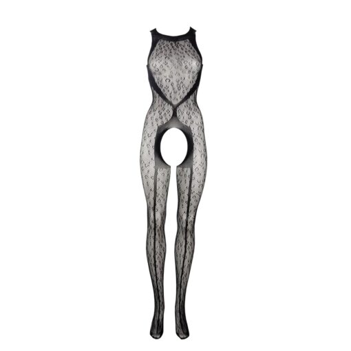 Crotchless leopard bodystocking - one size - obrazek 7