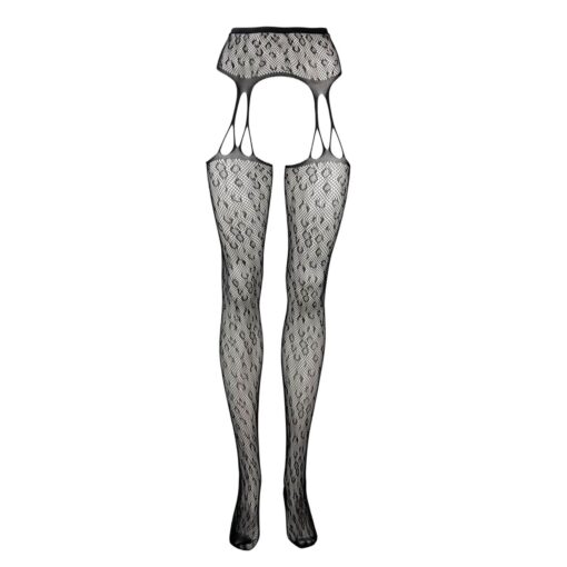 Suspender leopard pantyhose - one size - obrazek 9