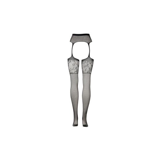 Garterbelt stockings with lace top - plus size - obrazek 10