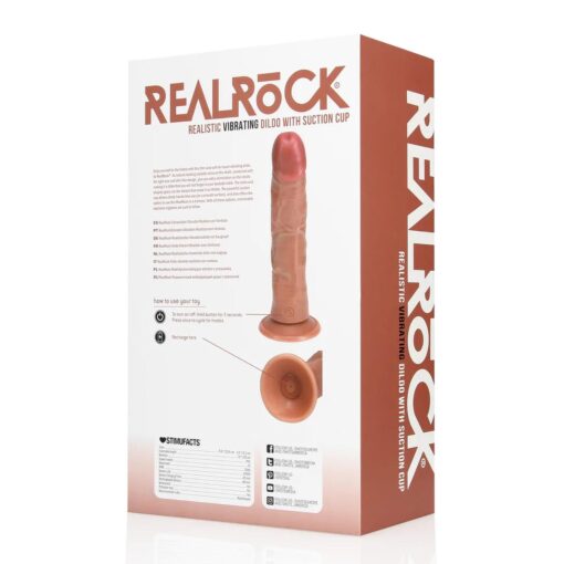 Vibrating regular curved cock - 8 / 20,5 cm - tan - obrazek 3