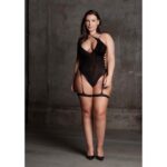Metis xvi - body with garters and crossed neckline - plus size - obrazek 6