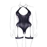 Metis xvi - body with garters and crossed neckline - plus size - obrazek 11