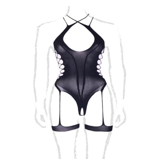 Metis xvi - body with garters and crossed neckline - plus size - obrazek 11