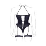 Metis xvi - body with garters and crossed neckline - plus size - obrazek 12