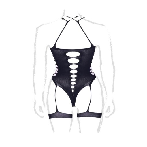 Metis xvi - body with garters and crossed neckline - plus size - obrazek 12