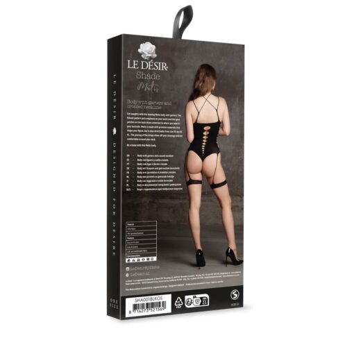 Metis xvi - body with garters and crossed neckline - one size - obrazek 3