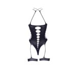 Metis xvi - body with garters and crossed neckline - one size - obrazek 11