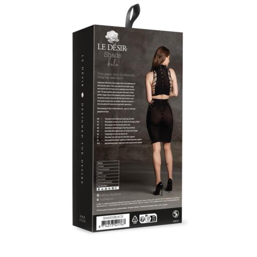 Kala xxxvii - two piece with turtleneck, crop top and skirt - one size - obrazek 3
