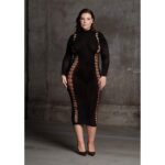 Carme xi - dress with turtleneck - plus size - obrazek 6