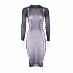 Carme xi - dress with turtleneck - plus size - obrazek 11