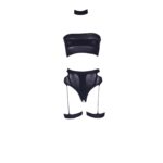 Ananke xii - three piece with choker, bandeau top and pantie with garters - plus size - obrazek 10