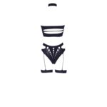 Ananke xii - three piece with choker, bandeau top and pantie with garters - plus size - obrazek 11