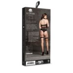 Ananke xii - three piece with choker, bandeau top and pantie with garters - one size - obrazek 3