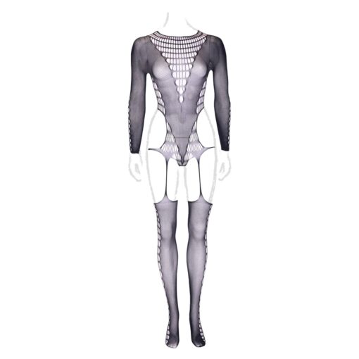 Kalyke xxiii - bodystocking with turtleneck - plus size - obrazek 11