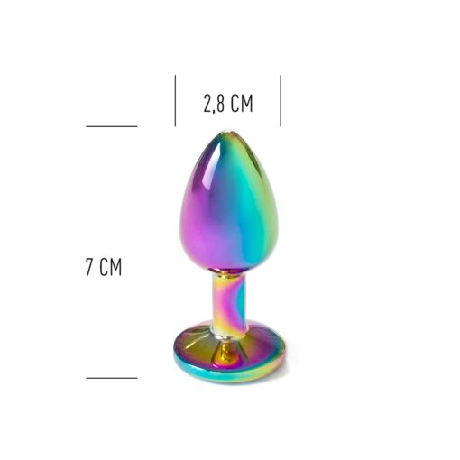 Rainbow metal butt plug - obrazek 4