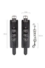 Anonymo handcuffs, pu leather, black - obrazek 7