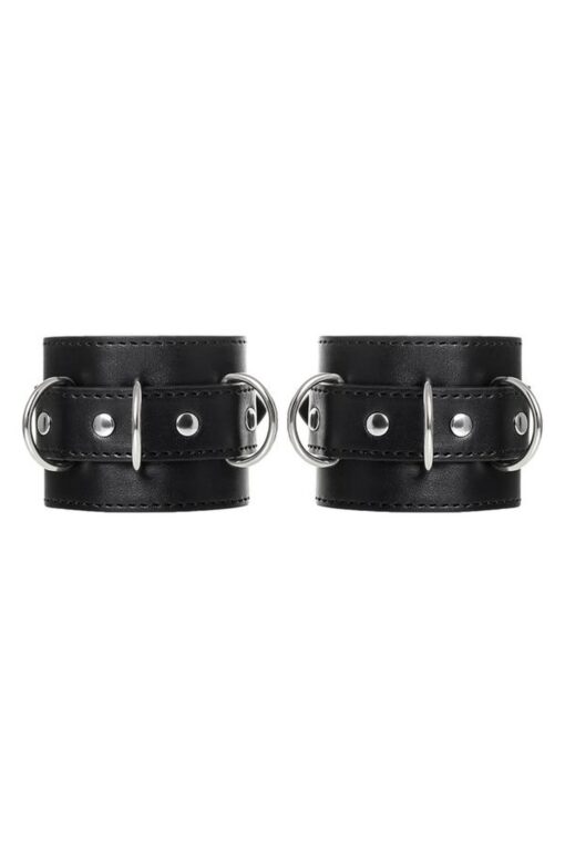 Anonymo handcuffs, pu leather, black - obrazek 9