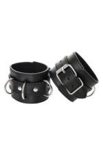 Anonymo handcuffs, pu leather, black - obrazek 12
