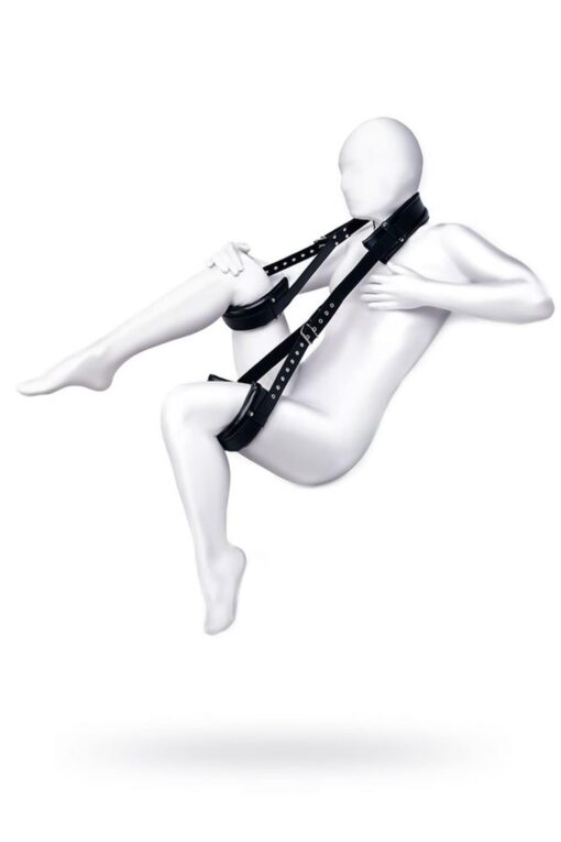 Anonymo fixing sling, pu leather, black, 145 cm - obrazek 3