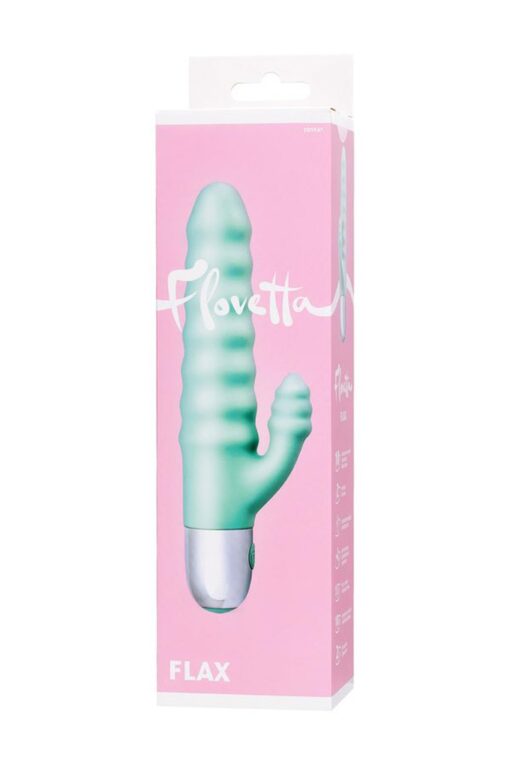 Relief vibrator with clitoral stimulation flovetta flax, silicone, mint, 17.5 cm - obrazek 12