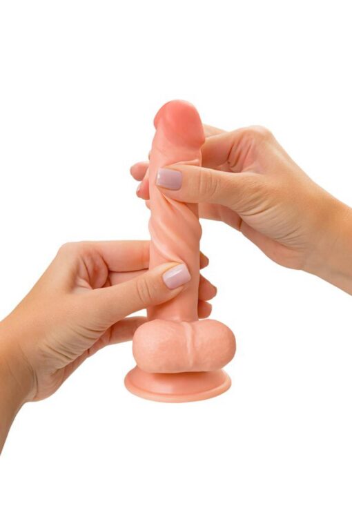 Dildo my babe my priceless realistic dildo, tpe, nude, 18 cm - obrazek 2
