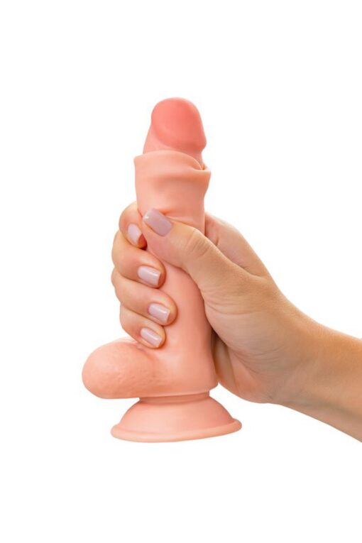 Dildo my babe my priceless realistic dildo, tpe, nude, 18 cm - obrazek 3