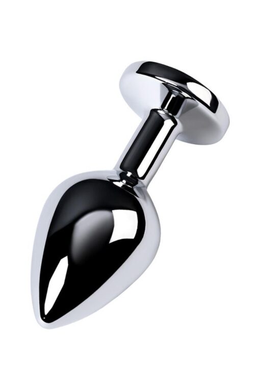 Silver anal plug toyfa metal,with a amethyst colored gem - obrazek 3