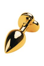 Gold anal plug with gem - obrazek 2