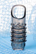 Toyfa xlover, penis sleeve, for enlargement, tpe, transparent black, 10,5 cm - obrazek 6