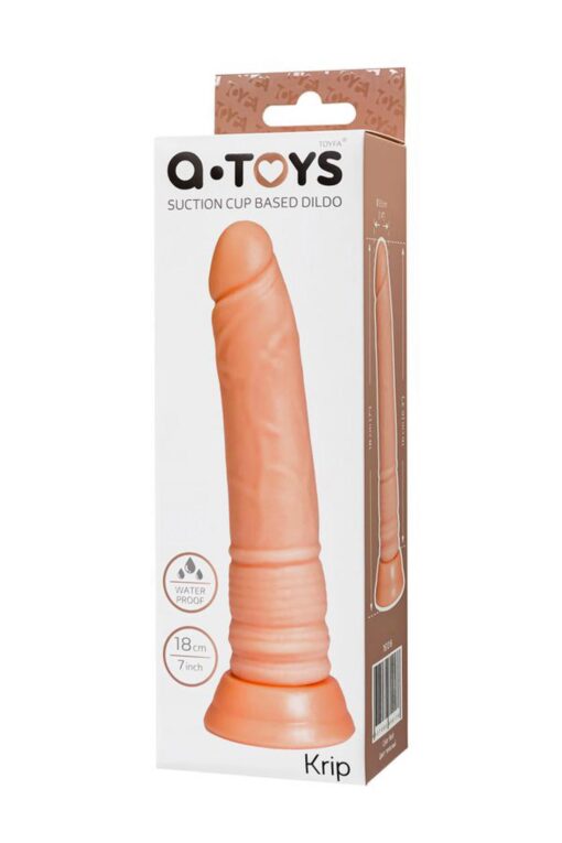 A-toys, realistic dildo, tpe, flesh, 18 cm - obrazek 6
