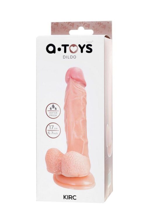 Realistic dildo a-toys by toyfa kirc, tpe, nude, 17 cm - obrazek 14