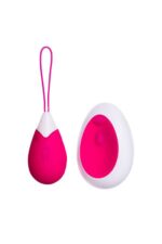 A-toys, vibrating egg with remote control, silicone, pink and white, 12 cm - obrazek 2